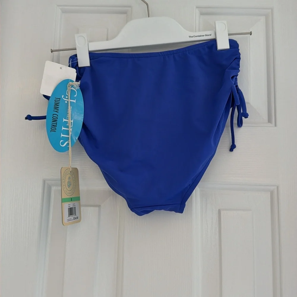 NWT Caribbean Joe royal blue swim bottoms. Size 8